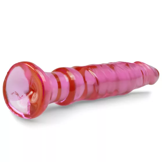 Crystal Jellies - tapadókorongos anál dildó (pink)