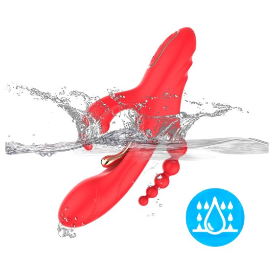 Bestoy - 3 ágú, nyelves vibrátor (piros)