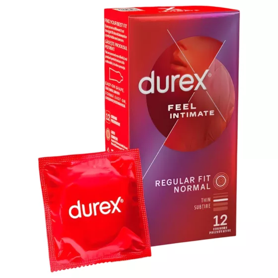 Durex Feel Intimate - vékonyfalú óvszer élethű érzéssel (12 db)