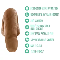   Blush UrSelf Affirm - élethű packer barna műpénisz (13 cm)