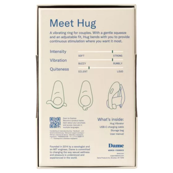 Dame Hug - állítható vibrációs péniszgyűrű (zöld)
