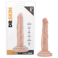   Dr. Skin 5 - tapadókorongos élethű dildó - natúr (14,5cm)