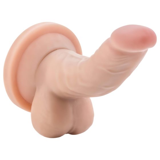 Dr. Skin 4 - tapadókorongos, herés élethű dildó - natúr (12cm)