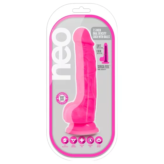 Blush Neo - tapadókorongos dildó - 19cm (pink)