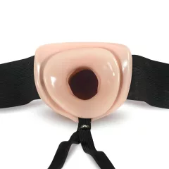   Dr. Skin 6,5 - üreges felcsatolható dildó - 15 cm (testszínű)