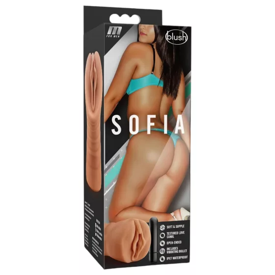 M For Men Sofia - vibrációs műpunci maszturbátor (testszínű)