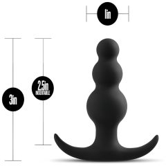 Anal Adventures Platinum - gyöngyös anál plug (fekete)