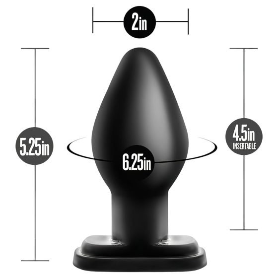 Anal Adventures XL - extra nagy anál plug (fekete)