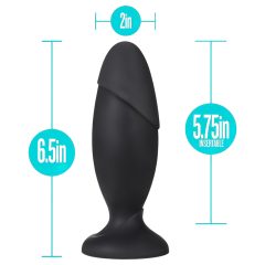 Anal Adventures Platinum Rocket - nagy anál plug (fekete)