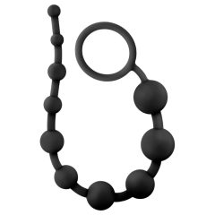 Anal Adventures L - gyöngyös anál dildó (fekete)