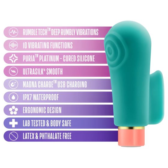 / Blush Aria - stimuláló ujjvibrátor (zöld)