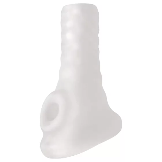 Perfect Fit Breeder - nyitott péniszköpeny (10 cm, fehér)