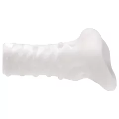 Perfect Fit Breeder - nyitott péniszköpeny (10 cm, fehér)