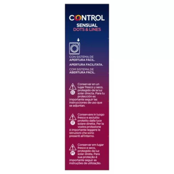 Control - bordázott, pontozott óvszer (12 db)