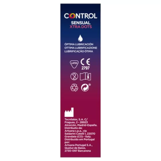 Control - extra pontozott óvszer (12 db)