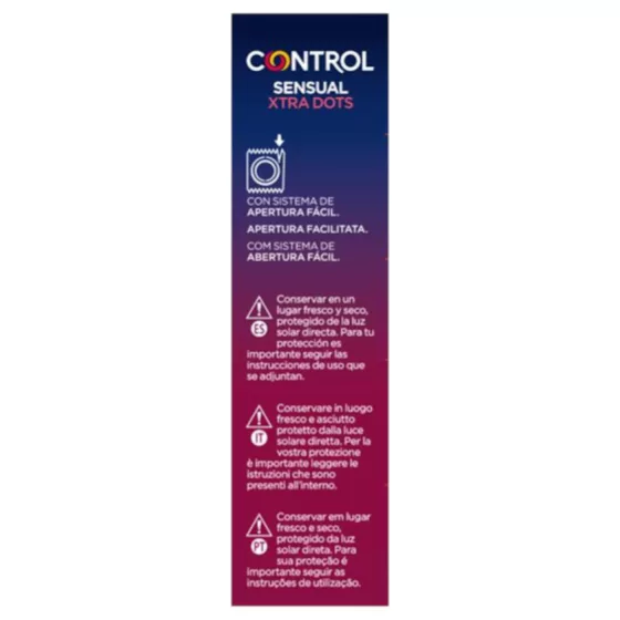 Control - extra pontozott óvszer (12 db)
