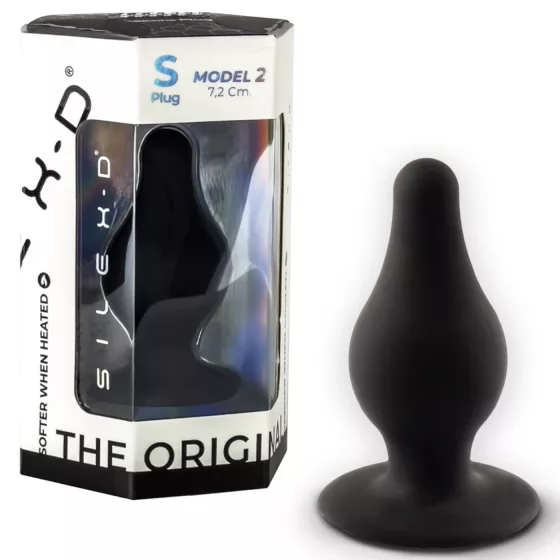 / SILEXD Model 2 - hőre reagáló szilikon anál plug (fekete) - S