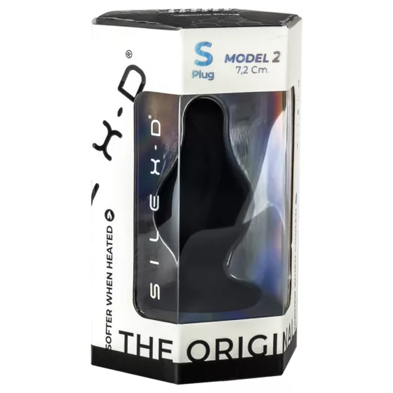 / SILEXD Model 2 - hőre reagáló szilikon anál plug (fekete) - S
