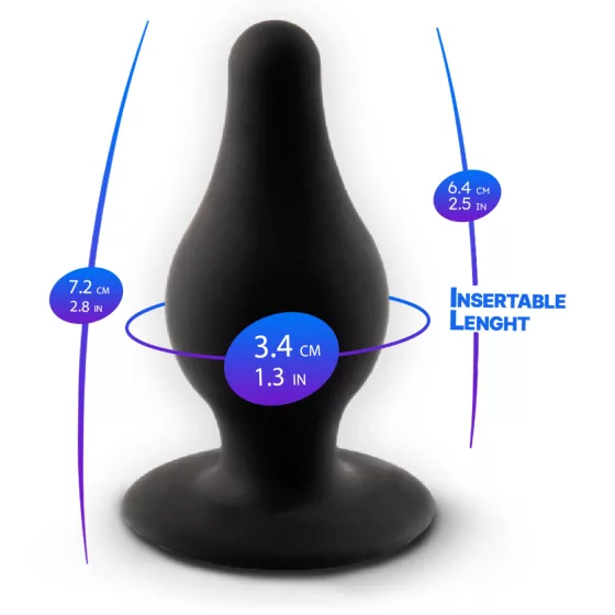 / SILEXD Model 2 - hőre reagáló szilikon anál plug (fekete) - S