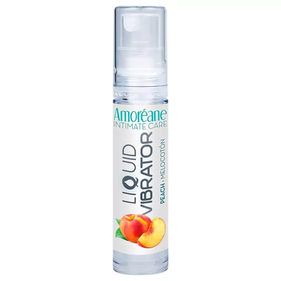Amoréane - folyékony vibrátor izgató síkosító, őszibarack (10 ml)