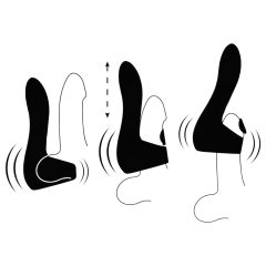 JamyJob - pulzáló makkvibrátor (fekete)