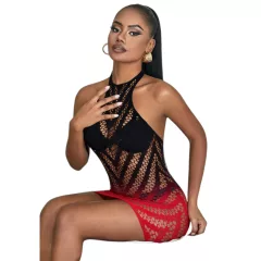 Subblime 952242 - színátmenetes necc ruha- (piros) - XS-M