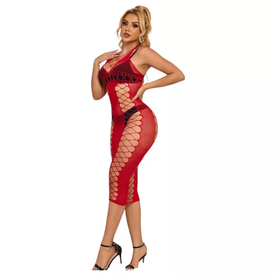 Subblime 952327 - keresztpántos necc ruha - (piros) - S-L