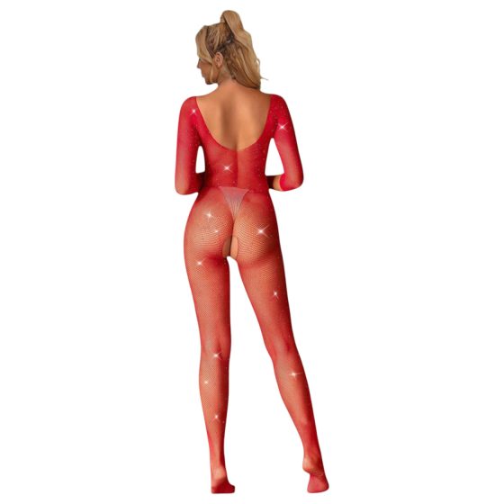 Subblime 952419 - csillogó strasszos overál - (piros) -XS-M