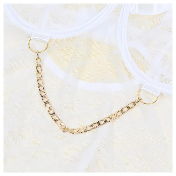 Subblime 954291 - láncos, áttetsző body szett - fehér (L-XL)