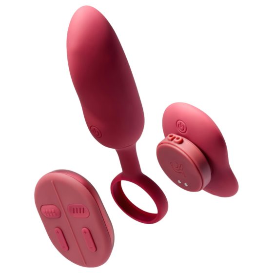 Platanomelón Mobi - 2 részes vibrátor szett - (piros)