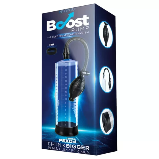 Boost PSX04 - kézi péniszpumpa mérőskálával (átlátszó) - 22 cm