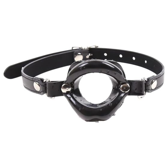 Latetobed - száj formájú szilikon szájpecek (fekete)