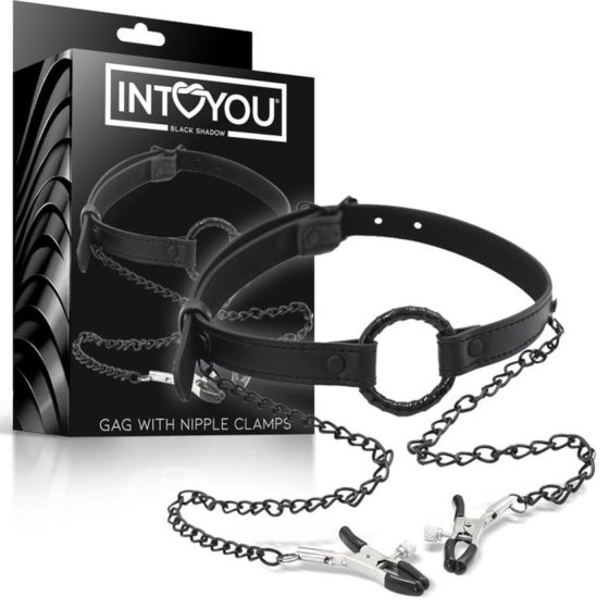 INTOYOU - szájpecek bimbócsipesszel (fekete)