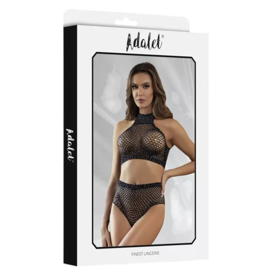 Adalet Marga - hálós necc fehérnemű szett (fekete)