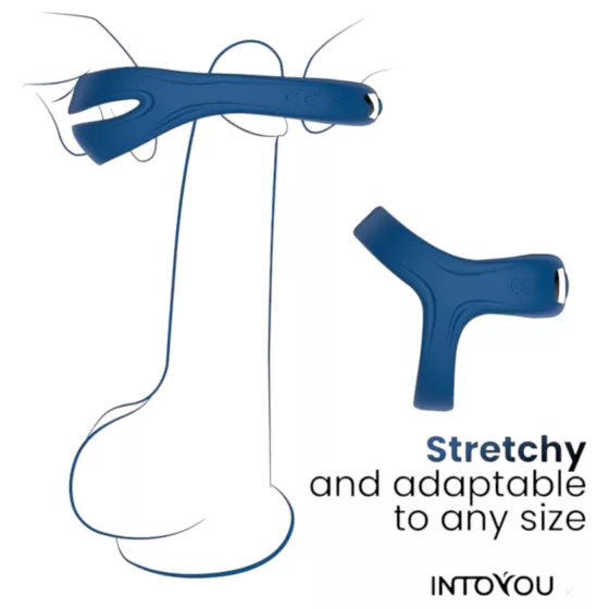 INTOYOU - okos, vibrációs pénisz-és heregyűrű (kék)