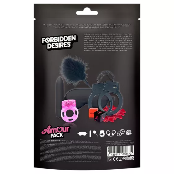 Amour Pack Forbidden Desires - kezdő szett vibrátorral - 7 részes