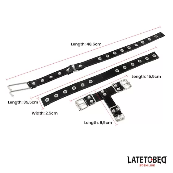 Latetobed - nyakörv orrkampóval (fekete)