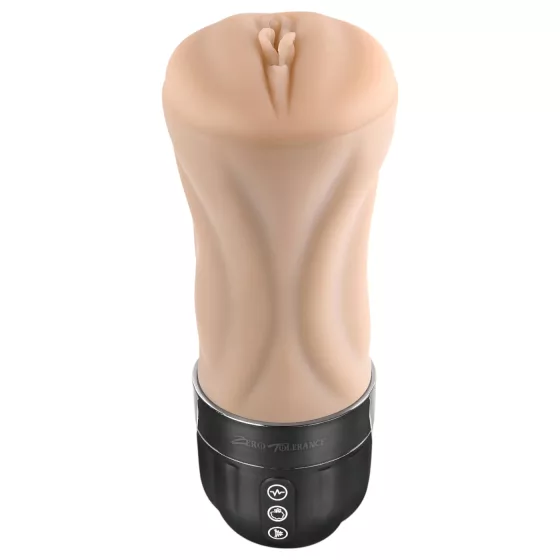 Zero Tolerance Tight Lipped - szívó-rezgő műpunci (testszínű)