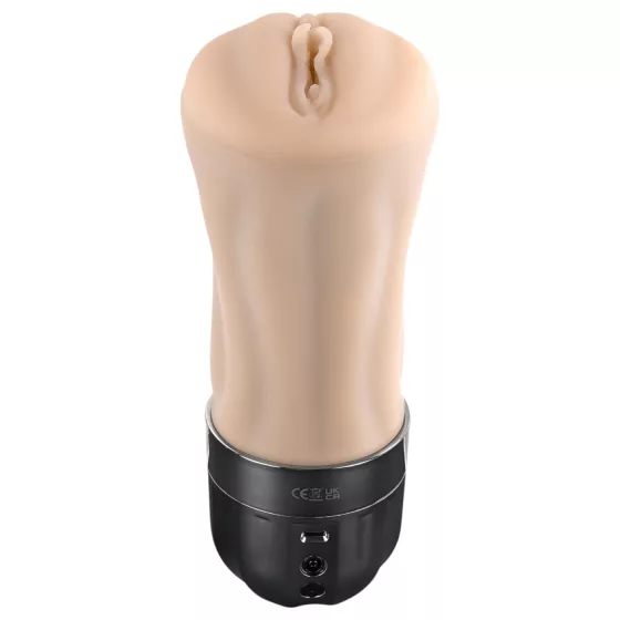 Zero Tolerance Tight Lipped - szívó-rezgő műpunci (testszínű)
