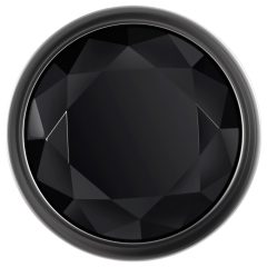   Evolved Black Gem - fém anál plug szett, fekete kővel (ezüst)