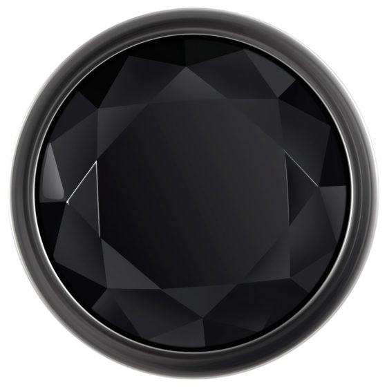 Evolved Black Gem - fém anál plug szett, fekete kővel (ezüst)