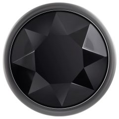   Evolved Black Gem - fém anál plug szett, fekete kővel (ezüst)