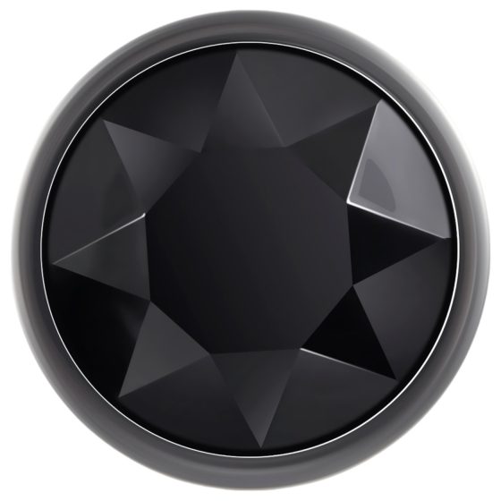Evolved Black Gem - fém anál plug szett, fekete kővel (ezüst)