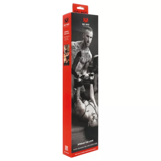 Sei Mio - terpesztő rúd bilinccsel (fekete)