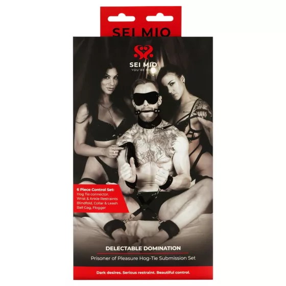 Sei Mio - bondage szett - fekete (6 részes)