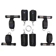 Sei Mio - ajtóra rögzíthető bondage kereszt (fekete)