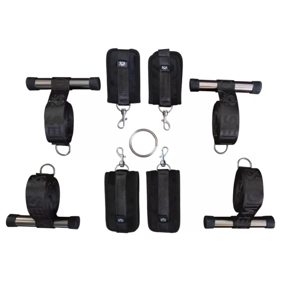 Sei Mio - ajtóra rögzíthető bondage kereszt (fekete)