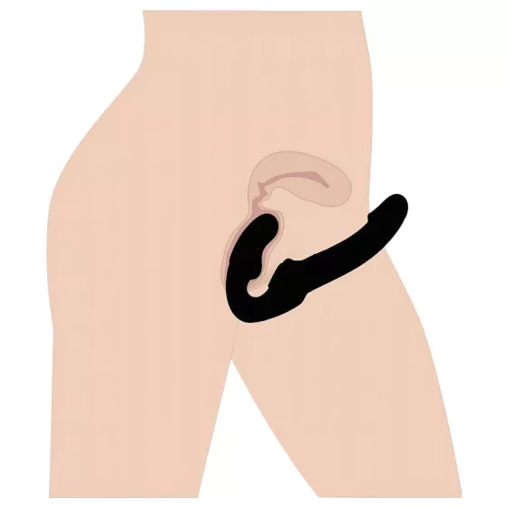 Strap U Revolver - felcsatolható dildó tartópánt nélkül (fekete)