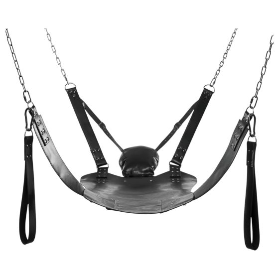 XR Brands - Sex sling állvánnyal (fekete)