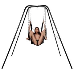 XR Brands - Sex sling állvánnyal (fekete)